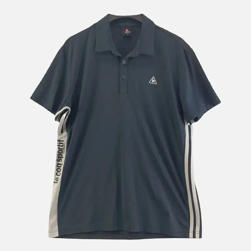 [BUNJANG] Le Coq Sportif Men's Gray Polo Shirt LL / 르꼬끄스포르티브 그레이 남자 카라티 LL N7344