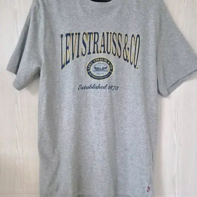 [BUNJANG] Levi's Women's T-Shirt Gray Logo Print / 리바이스 반팔티  여성