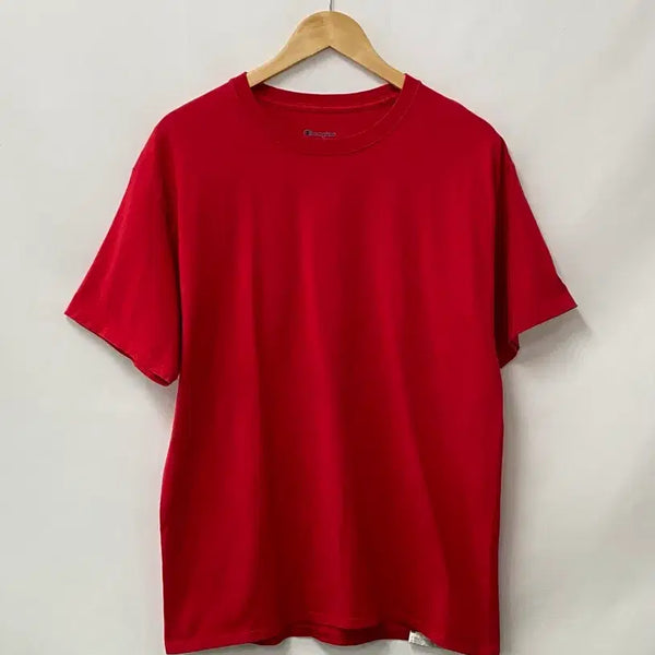 [BUNJANG] Champion Simple Round Short-Sleeve T-Shirt Red L / 82.챔피온 심플 라운드 반팔티 레드 L