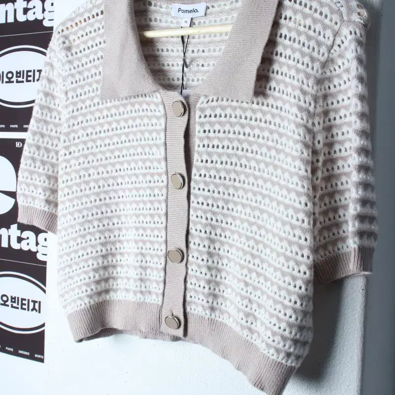 [BUNJANG] Brand Vintage Half-Sleeve Polo T-Shirt / W(XL) 브랜드빈티지 반팔 카라 티셔츠 새상품 니트가디건-H35359