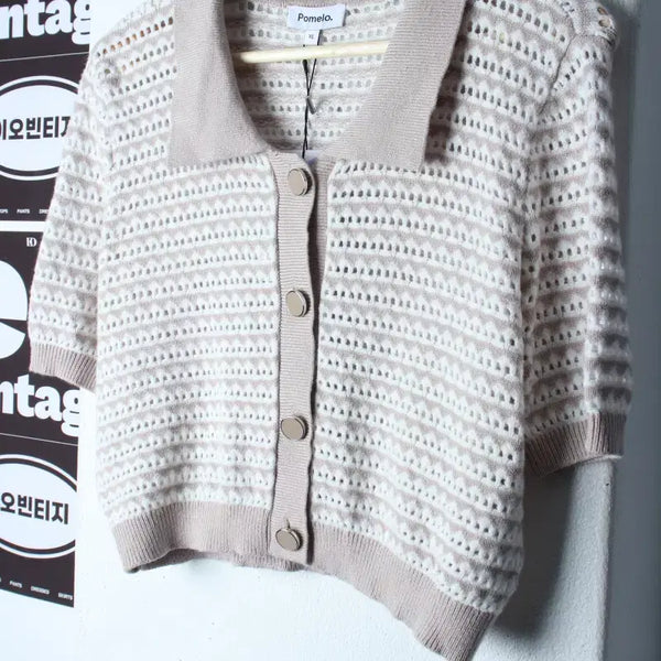 [BUNJANG] Brand Vintage Half-Sleeve Polo T-Shirt / W(XL) 브랜드빈티지 반팔 카라 티셔츠 새상품 니트가디건-H35359