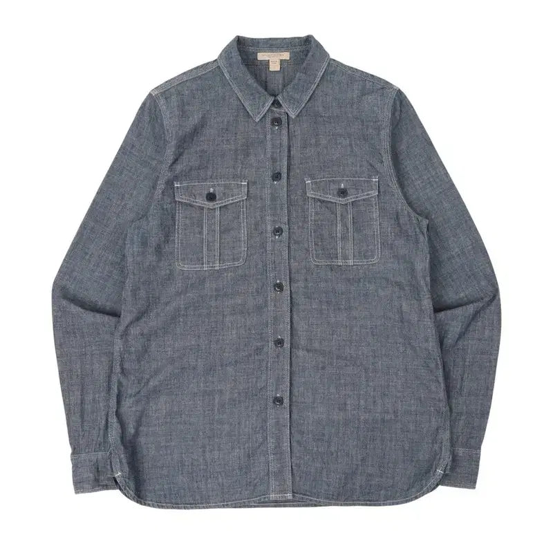 [BUNJANG] Burberry Brit Chambray Denim Pocket Shirt / 버버리 브릿 샴브레이 데님 포켓 셔츠