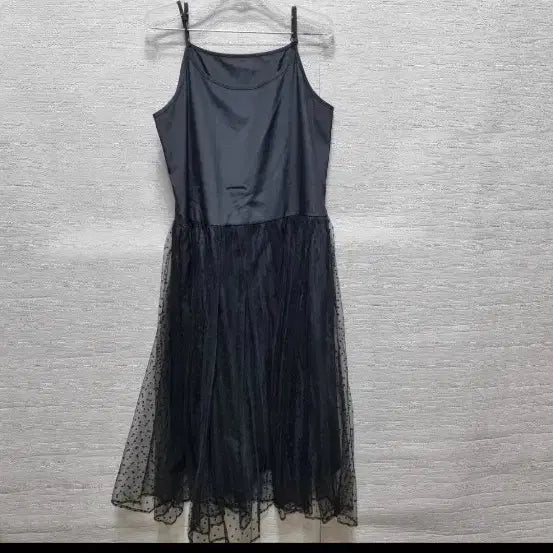 [BUNJANG] v410 Black Layered Mesh Dress / v410 블랙 캉캉 망사 원피스