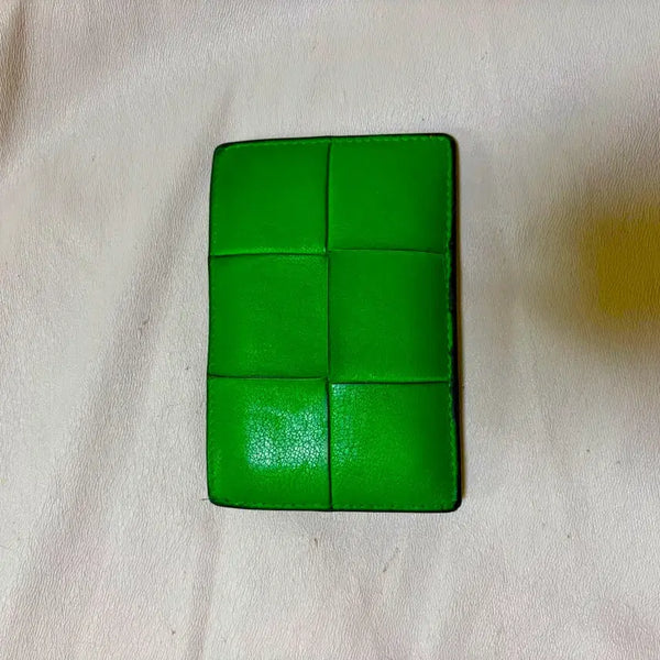[BUNJANG] Bottega Veneta Intrecciato Card Holder Green / 보테가베네타 인트레치아토 카드지갑 그린