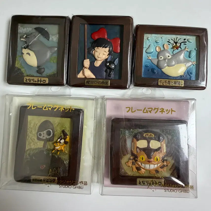 [BUNJANG] Ghibli Frame Magnet Set (Kiki, Catbus, Robot Soldier, Totoro) / 지브리 프레임 마그넷/보우,키키,네코,토토로,로봇병