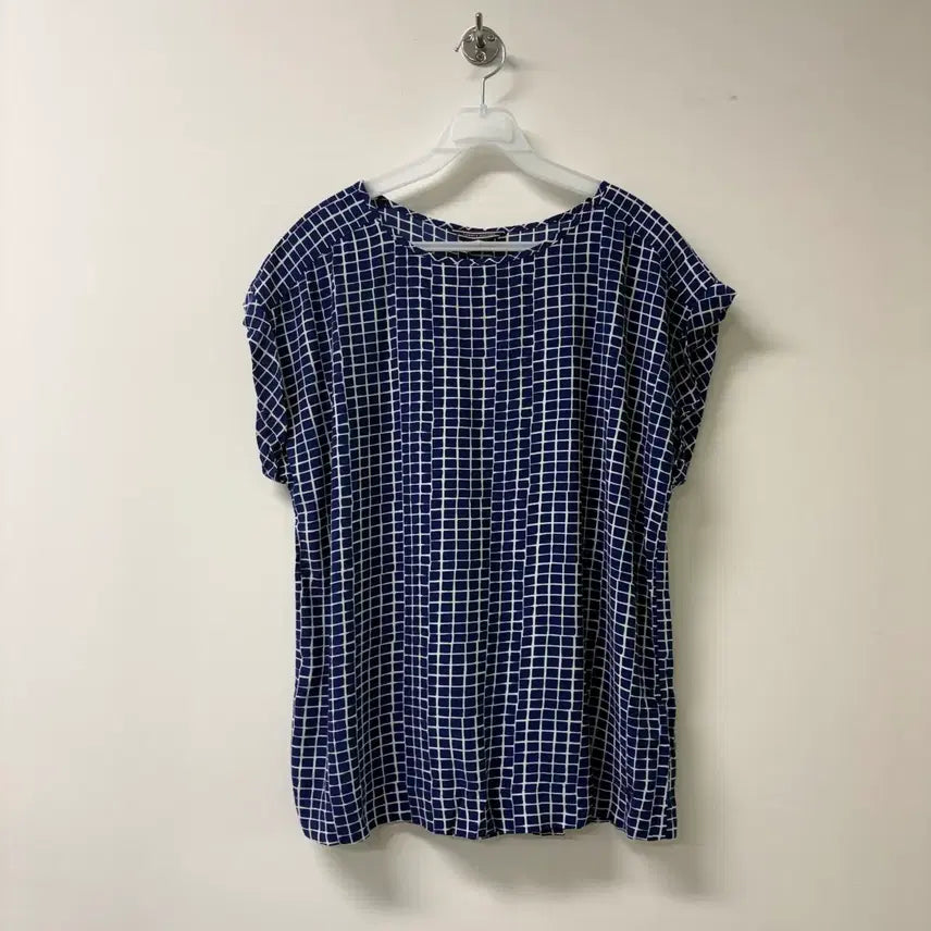 [BUNJANG] Tommy Hilfiger Summer Check Short Sleeve Blouse / 타미힐피거 여름 체크 반팔 블라우스