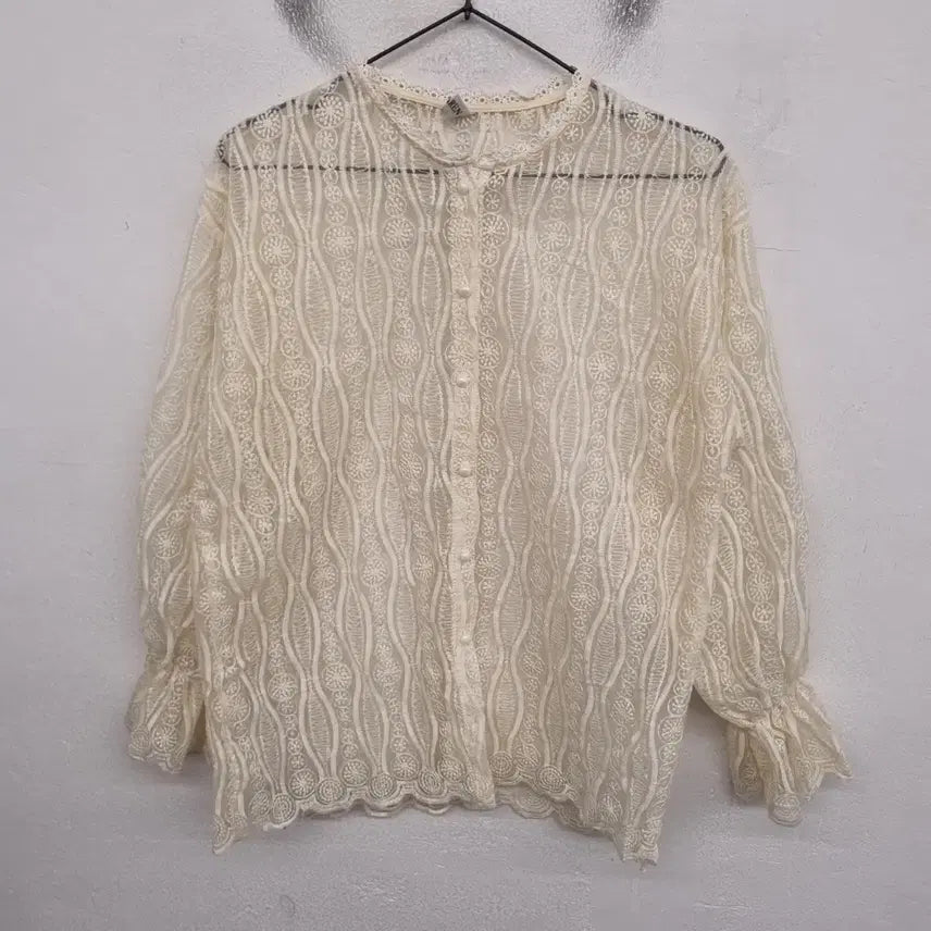 [BUNJANG] E.JIAREN Sheer Blouse Women's Size 66 / [여성66 size] E.JIAREN 시스루 블라우스