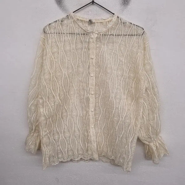 [BUNJANG] E.JIAREN Sheer Blouse Women's Size 66 / [여성66 size] E.JIAREN 시스루 블라우스