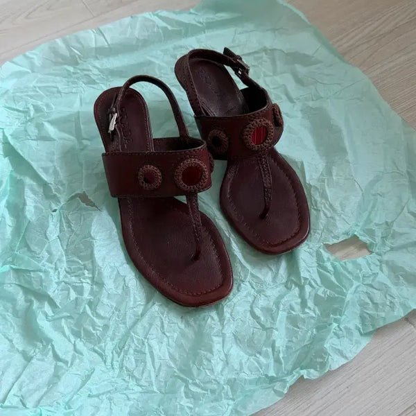 [BUNJANG] Prada T-Strap Heeled Sandals / 프라다 샌들 힐