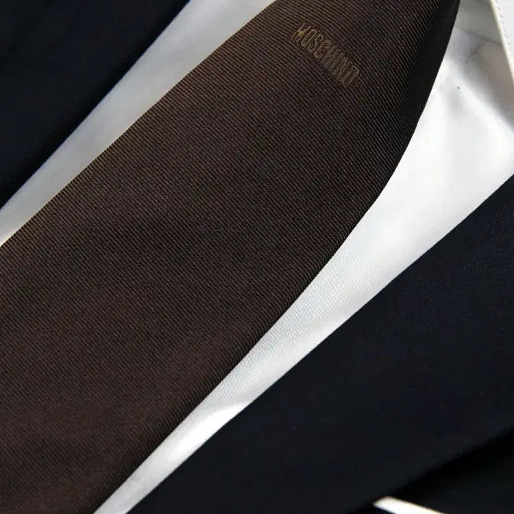[BUNJANG] Moschino 8.2cm Unused Luxury Italian Necktie / 모스키노 8.2cm 미사용 S등급 이태리 명품넥타이