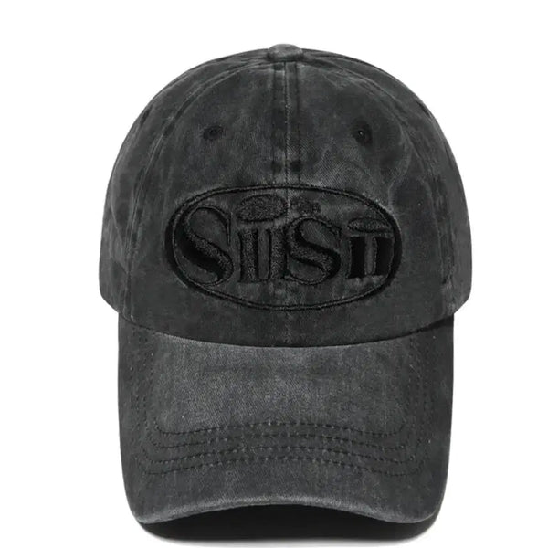[BUNJANG] PAGESSISI Pigment Ball Cap Black / 페이지시시 오발 로고 피그먼트 볼캡 블랙