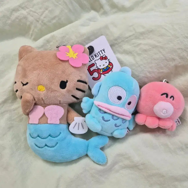 [BUNJANG] Sanrio Hello Kitty Mermaid Keychain & Hangyodon Magnet Keychain Set / 정품 산리오 헬로키티 인어 키링, 한교동 자석 키링 세트