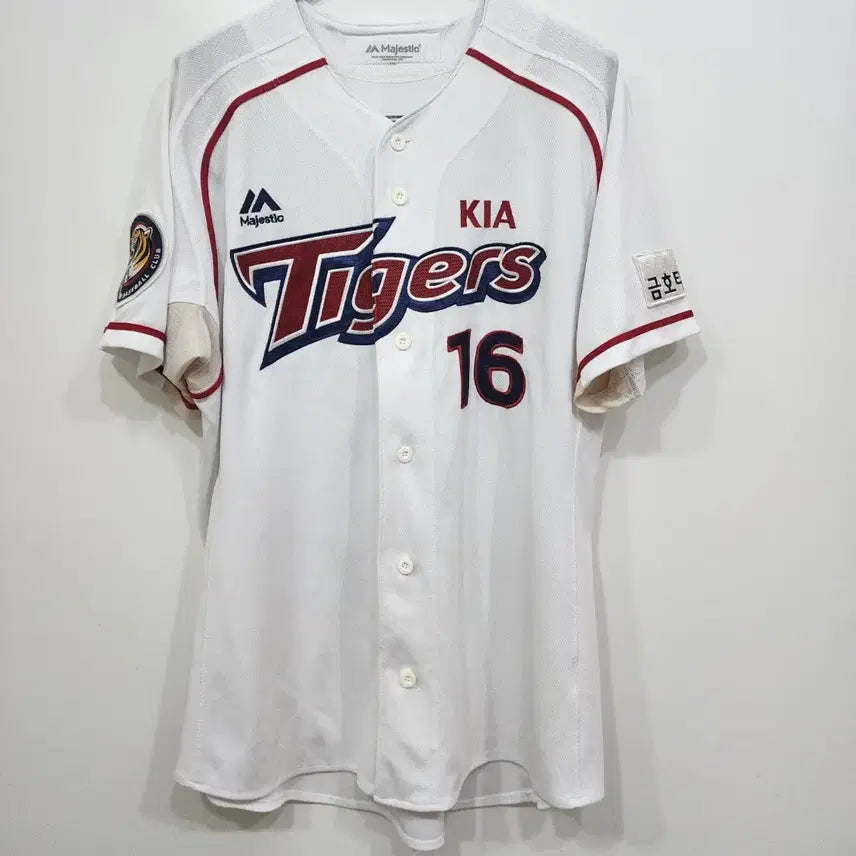 [BUNJANG] Kia Tigers Baseball Team Majestic Authentic Home Jersey #16 Joo Chan Kim 2XL / 마제스틱 기아 타이거즈 16번 김주찬2XL