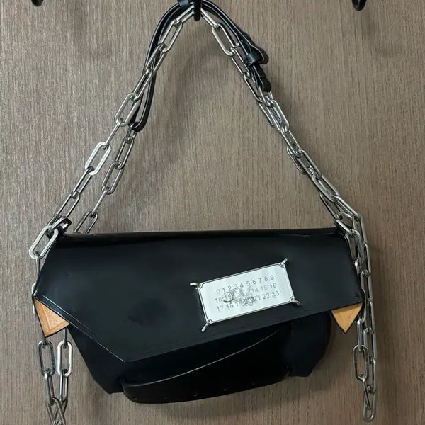 [BUNJANG] Maison Margiela Snatched Black Chain Shoulder Bag Crossbody / Maison Margiela 메종 마르지엘라 스내치드 블랙 체인 숄더백 크로스백