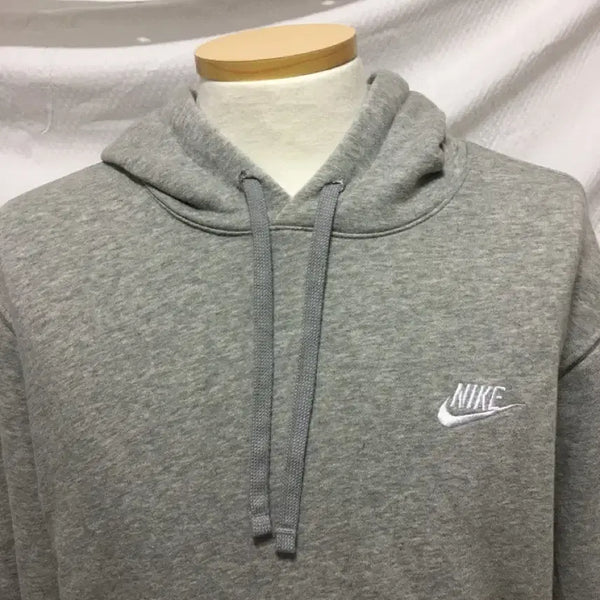 [BUNJANG] Nike Grey Embroidered Logo Hoodie / 나이키 후드티 그레이