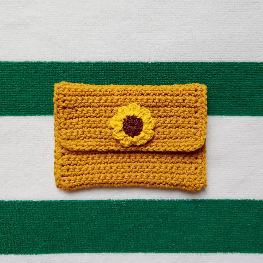 [BUNJANG] Handmade Sunflower Card Holder / 핸드메이드 해바라기 카드 지갑