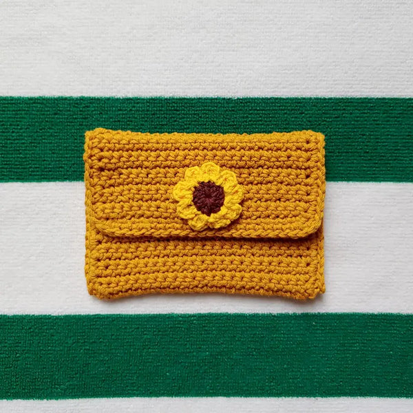 [BUNJANG] Handmade Sunflower Card Holder / 핸드메이드 해바라기 카드 지갑