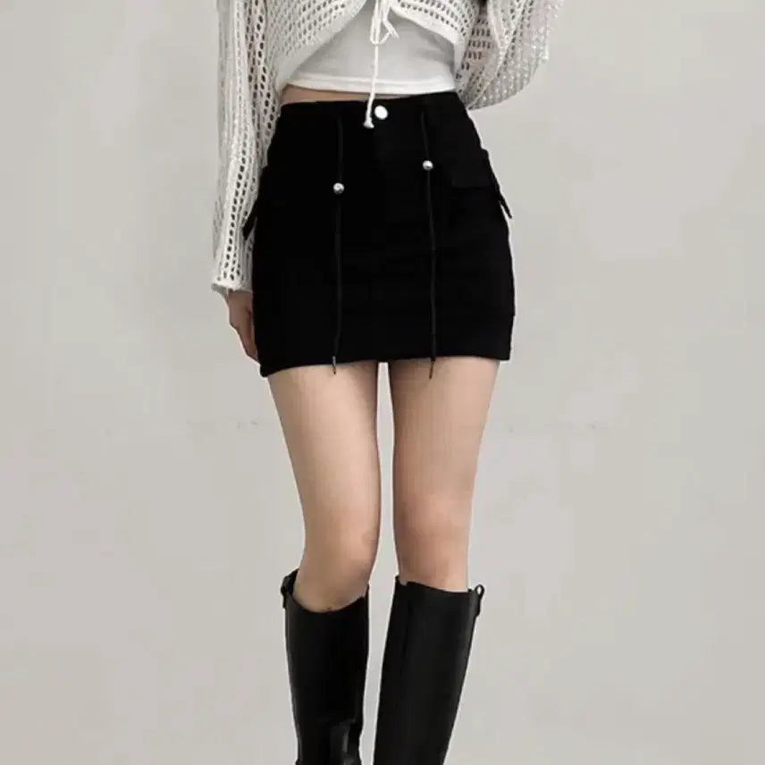 [BUNJANG] Black Cargo Mini Skirt / 블랙 카고 스커트/치마/힙/y2k/미니스커트/에이블리