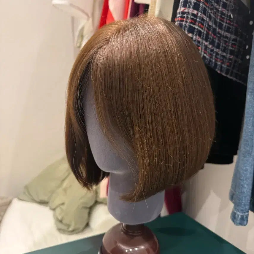 [BUNJANG] 100% Human Hair Bob Cut Wig / 박승철 인모100프로 통가발(보브컷) 판매 / 하이모 항암가발 공감모 수제가발 단발머리 가발나라 핑크에이지 인모가발