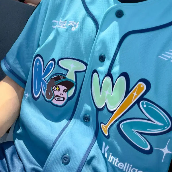 [BUNJANG] KT Wiz x Kian84 Collaboration Uniform Lee Kang-min #6 Size 2XL (110) / KT위즈 x 기안84 콜라보 유니폼 이강민 6번 마킹 110