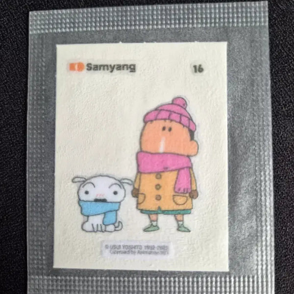 [BUNJANG] Samyang Crayon Shin-chan Maenggu Sticker #16 Sealed / 미개봉 삼양 짱구는 못말려 맹구 띠부씰 16번 새상품