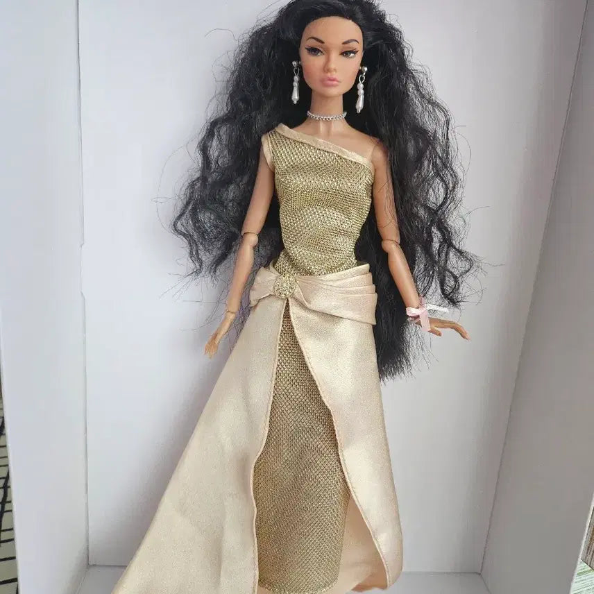 [BUNJANG] Golden Silkstone Dress for Dolls / 새상품/ 골드 드레스 1개