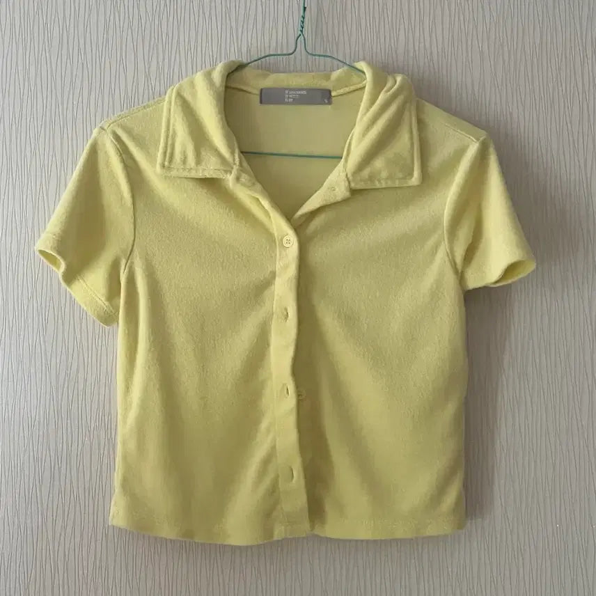 [BUNJANG] 8seconds Lemon Yellow Collar Short Sleeve T-shirt Size S / 8seconds 레몬색 카라 반팔티 S