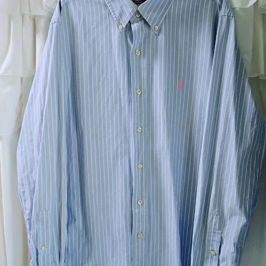 [BUNJANG] Vintage Polo Ralph Lauren Striped Long Sleeve Shirt / 빈티지 폴로랄프로렌 긴팔 셔츠