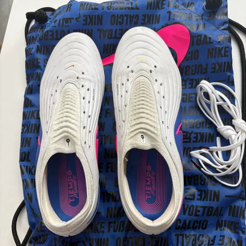 [BUNJANG] Nike Tiempo Maestro Elite AG Pro Soccer Cleats White/Racer Blue Size 275 / 나이키 티엠포 마에스트로 엘리트 AG 275 프로 화이트 레이서 블루