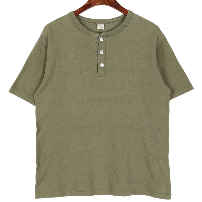 [BUNJANG] Warehouse Henley Neck Short Sleeve T-Shirt - Size M / 웨어하우스 헨리넥 반팔 티셔츠 M / k5897