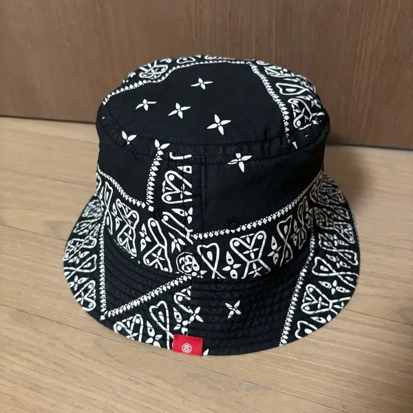 [BUNJANG] Stussy Japan Bandana Pattern Bucket Hat M / Stussy 스투시 일본판 블랙 반다나패턴 버킷햇