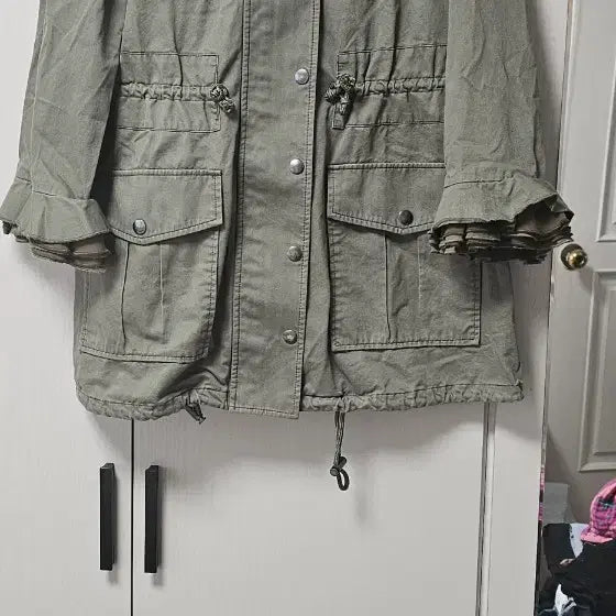 [BUNJANG] Khaki Hooded Field Jacket / 카키색 후드 야상 점퍼