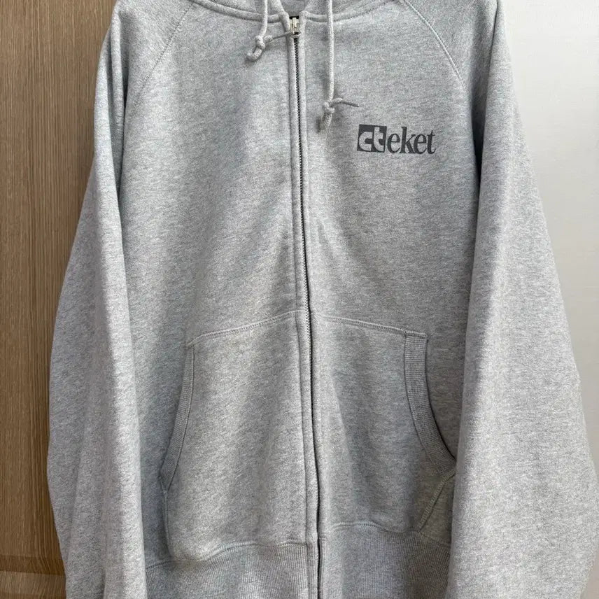 [BUNJANG] Teket Plan Zip-Up Hoodie Melange Gray S / [1회착용] 테켓 후드집업  Zip-Up Hoodie