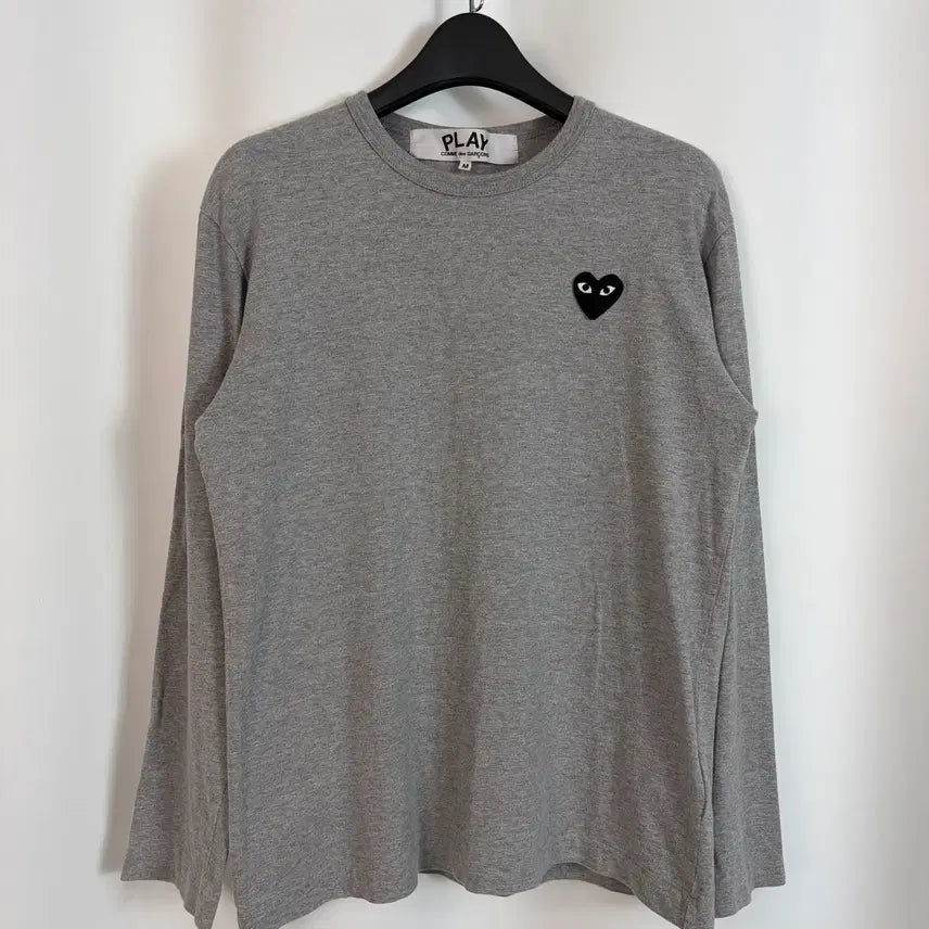 [BUNJANG] Comme des Garçons Black Heart Logo Long Sleeve T-Shirt / 692) 꼼데가르송 블랙와펜 롱슬리브
