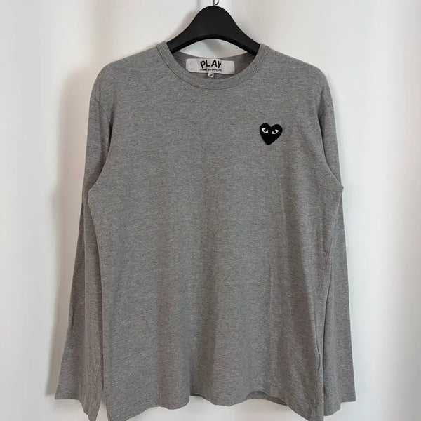 [BUNJANG] Comme des Garçons Black Heart Logo Long Sleeve T-Shirt / 692) 꼼데가르송 블랙와펜 롱슬리브