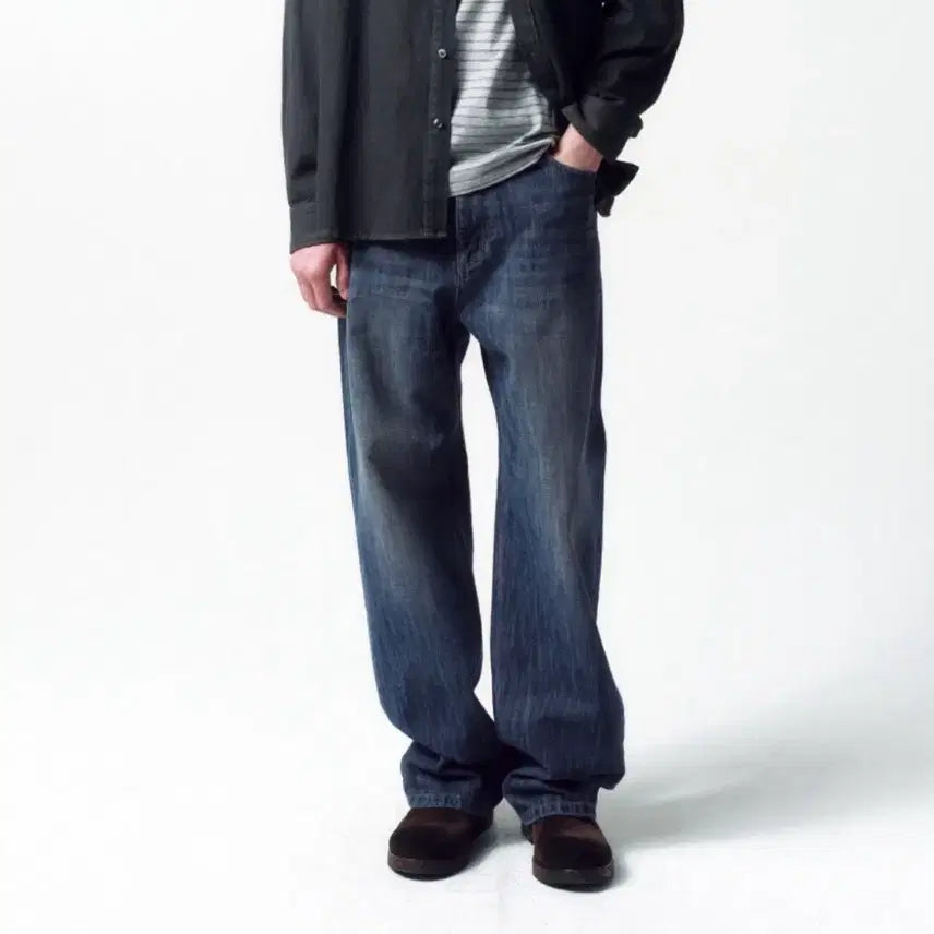 [BUNJANG] In Silence Honeycomb Denim Pants Mid Blue / 인사일런스 허니콤 데님 팬츠 MID BLUE 1회착