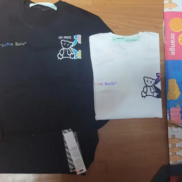 [BUNJANG] Off-White Golden Ratio Bear T-Shirt Black/White / 오프화이트 골든 레이시오 베어 반팔티 블랙/화이트