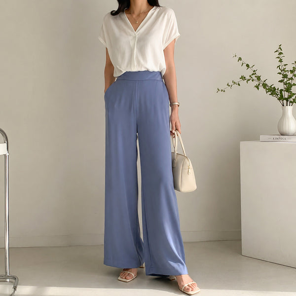 [BUNJANG] Georges Rech Semi-Elastic Wide Slacks / [29]조르쥬레쉬 반밴딩 와이드 슬랙스