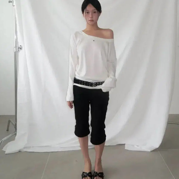 [BUNJANG] Arb Seam Detail Capri Pants / Arb Seam Detail Capri Pants