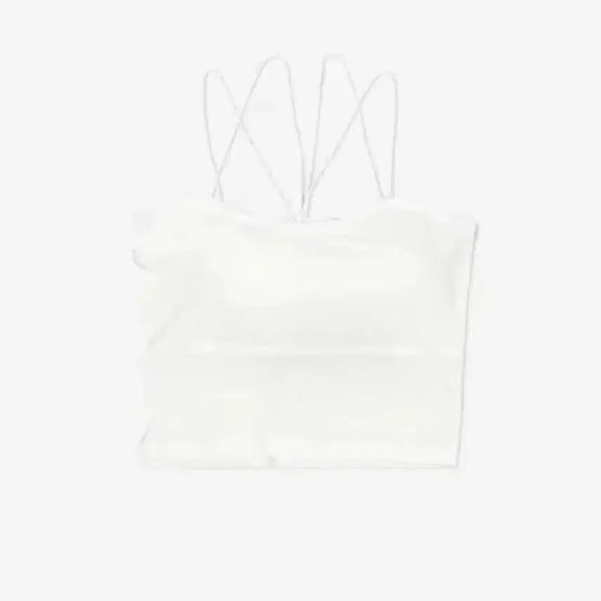 [BUNJANG] New Allain Basic Cross Strap Bralette White / (새상품) 뉴얼린 베이직 크로스 스트랩 브라탑 화이트