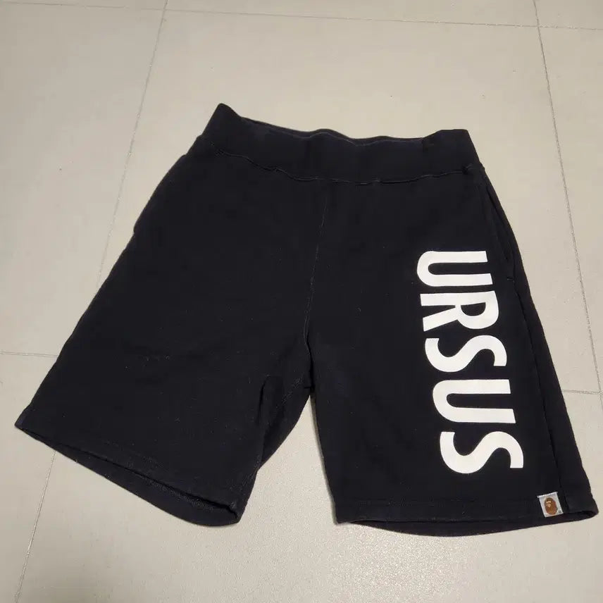 [BUNJANG] BAPE Ursus Black Sweat Shorts M / 베이프 URSUS 블랙 반바지 M