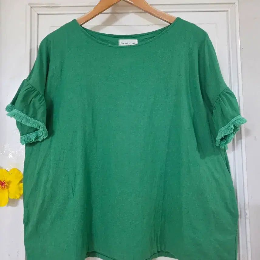 [BUNJANG] Cotton Spandex Blend Puff Sleeve Blouse / 여름 시원한 고급스러운 디자인이쁜 마   면  스판  블라우스