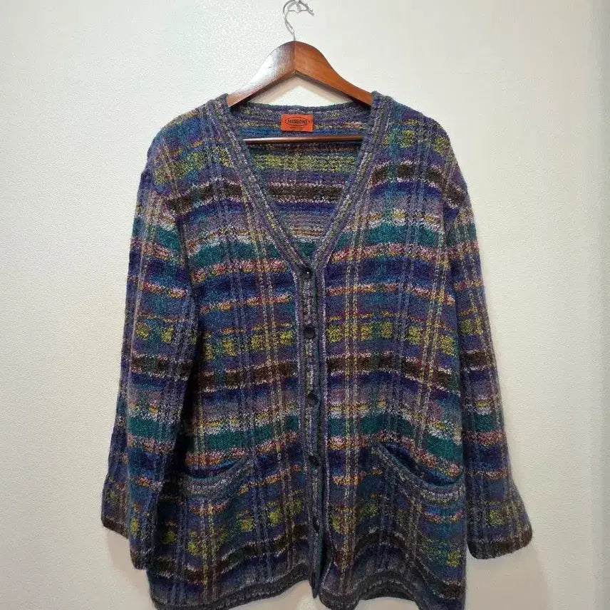[BUNJANG] Missoni Multicolor Check Cardigan / 미쏘니 체크 가디건
