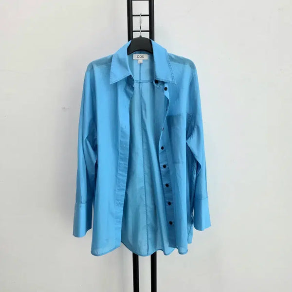 [BUNJANG] COS Blue Cotton Shirt / 정품 코스 COS 블루 셔츠