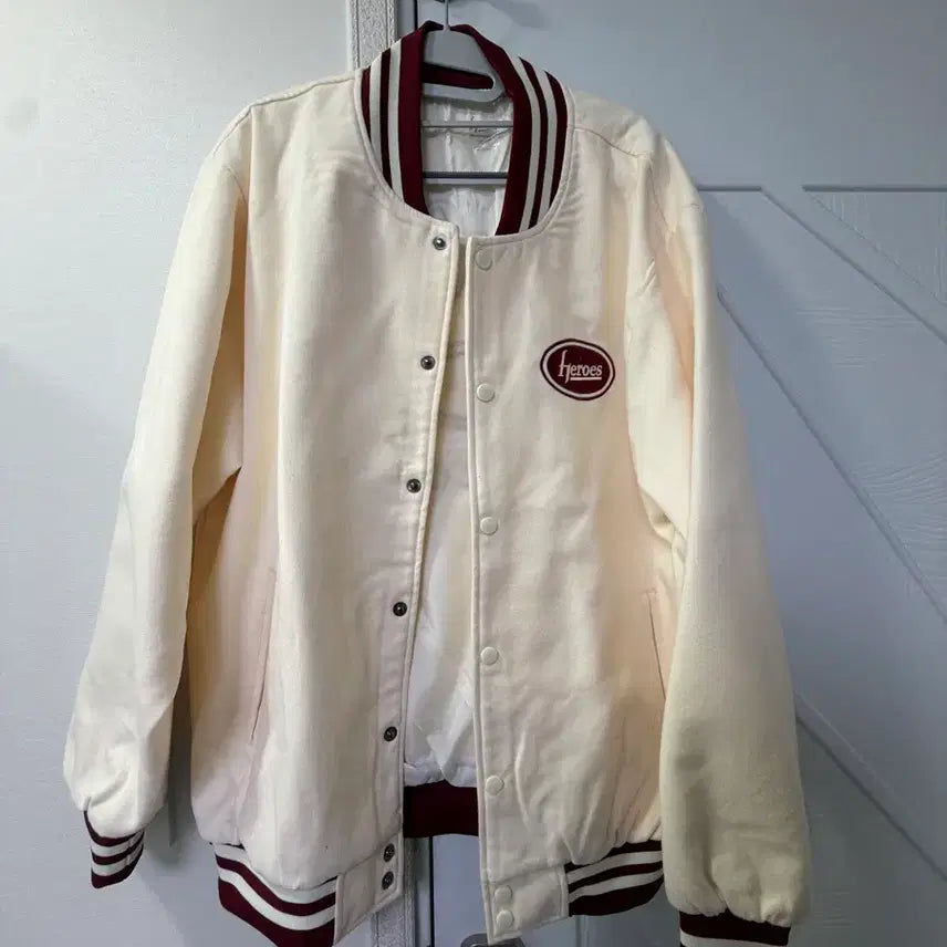 [BUNJANG] KIWOOM Homegrown Stadium Jumper Ivory XL / 키움 그타디움 점퍼 아이보리 105 xl