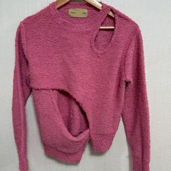 [BUNJANG] Matin Kim Asymmetrical Knit Pink / 마땡킴 언발란스 니트