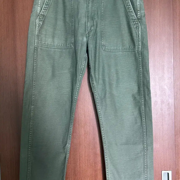 [BUNJANG] orSlow Olive Cotton Twill Herringbone Pants M (JPN 3) / 네고 가능) 오어슬로우 orSlow 올리브 코튼 팬츠 M (JPN 3)