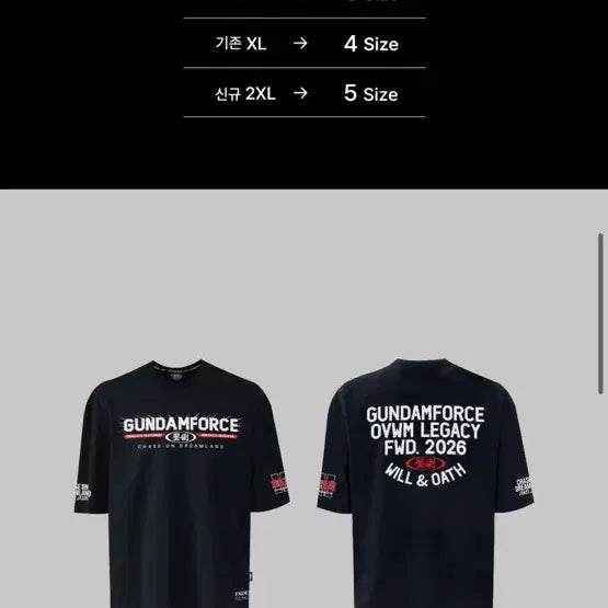 [BUNJANG] Appdo All-Rounder Gundam Force Limited Edition T-Shirt Black / [미개봉] 압도 올라운더 건담포스 리미티드 에디션 4사이즈 블랙