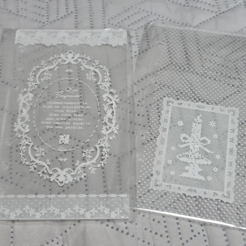 [BUNJANG] A6 Bible Size Transparent Lace Index 2 Types Bundle Set / a6 바이블 퍼스널 6공 다이어리 바인더 투명 레이스 인덱스 2종 일괄