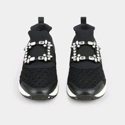 [BUNJANG] Roger Vivier Women's Viv Run Sneakers Black / (명품)로저비비에 여성 비브 런 스니커즈 블랙-(230)완전 새것에 가깝습니다